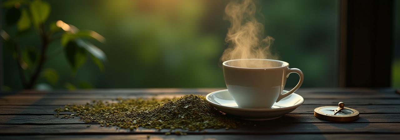 Compass Brew tyylikäs teekuppi ja kompassi